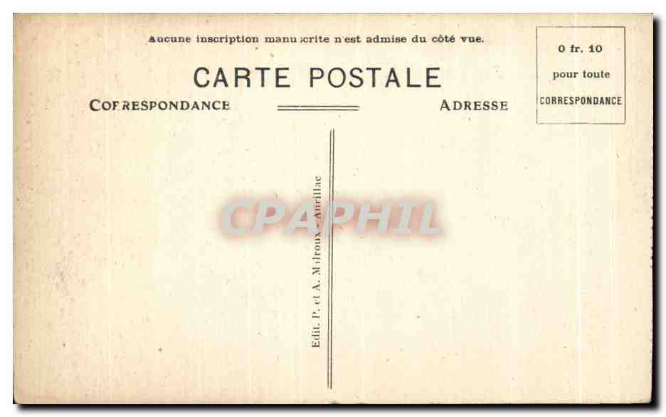 CPA Aurillac Porte de la Maison Consulaire — Verso