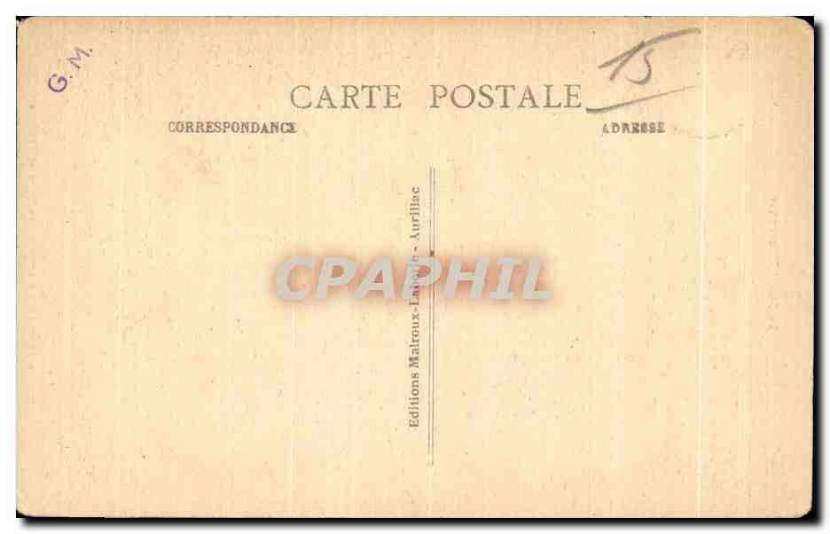 Aurillac - Maison Consulaire et Théâtre — Le Cantal Pittoresque — Éditions Maitroux-Aurillac — Verso