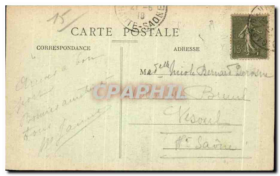 CPA L Auvergne Pittoresque Cantal Aurillac Palais de Justice et Avenue de la Republique — Rückseite
