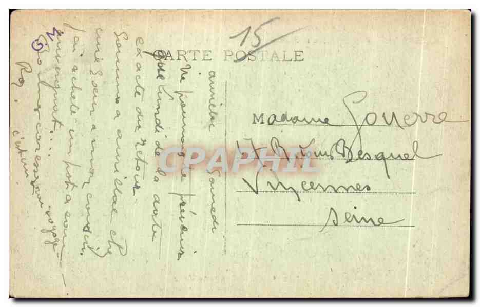 CPA L Auvergne Aurillac La Jordanne et Promenade d Angouleme — Rückseite
