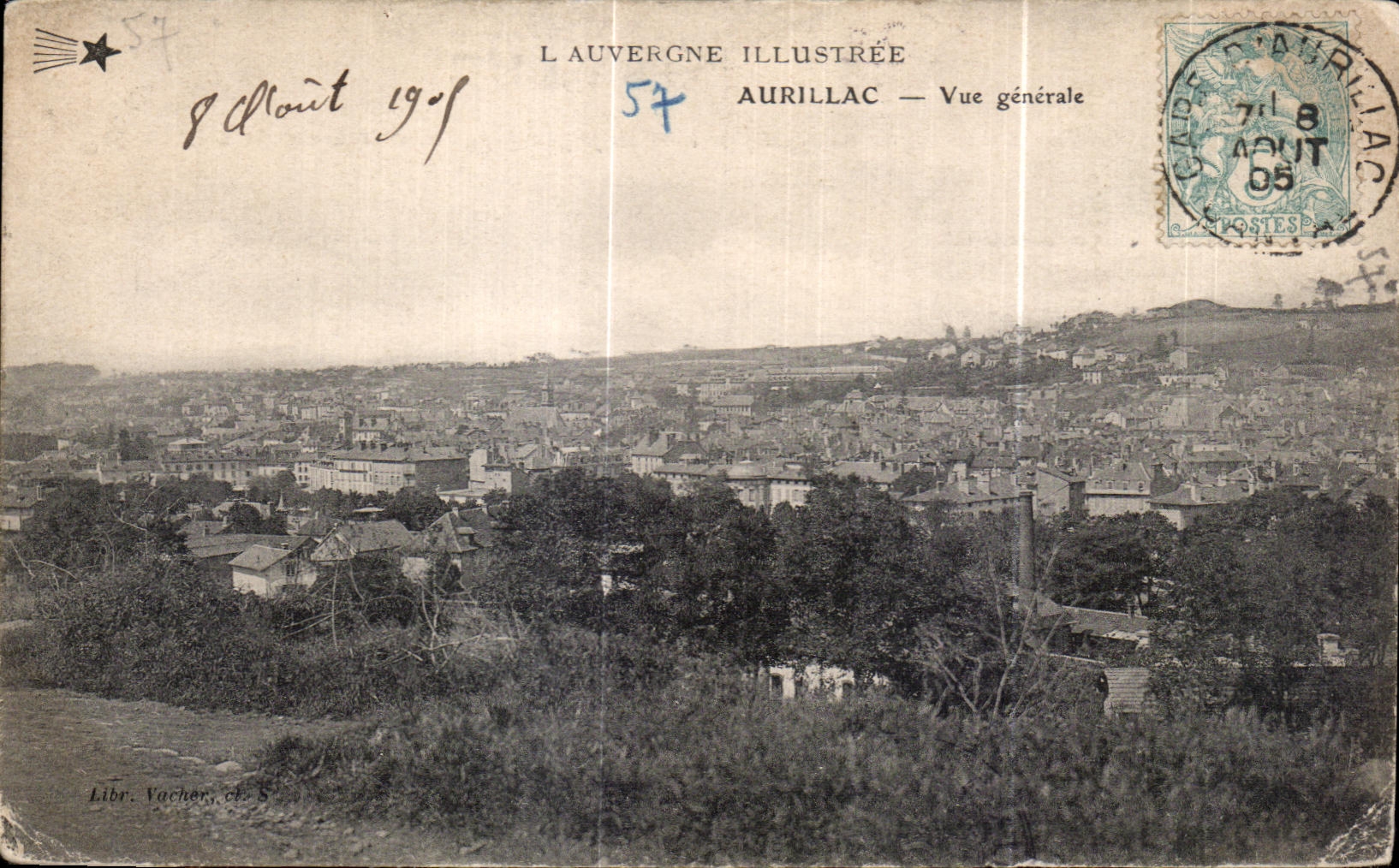 CPA L Auvergne lllustree Aurillac Vue generale