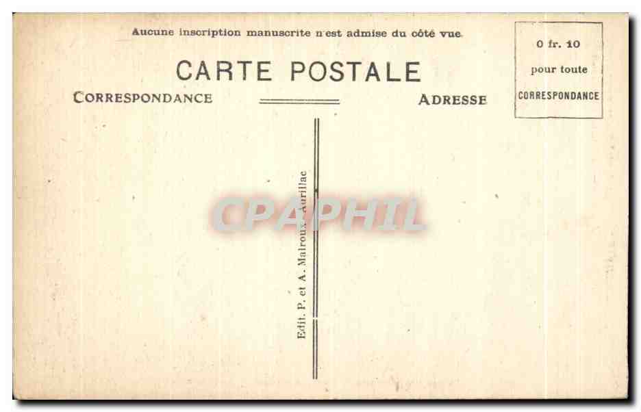 CPA Le Cantal Pittoresque Aurillac La Maison Consulaire — Rückseite