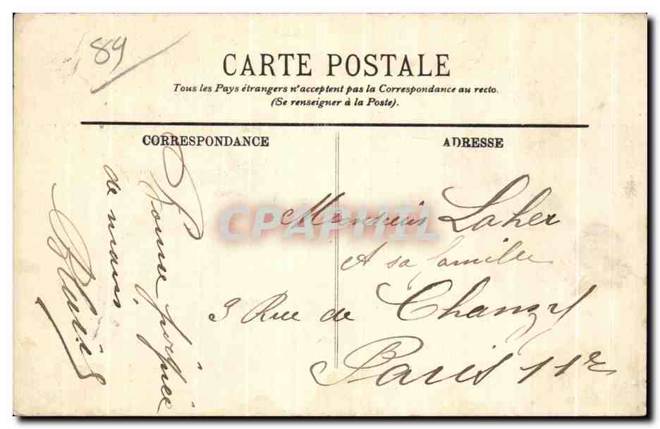 Auxerre — La Caisse d'Épargne — éditeur Cliché Toulard — Rückseite