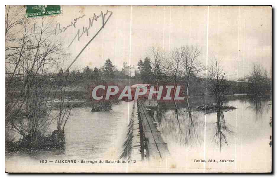 CPA Auxerre Barrage du Batardeau