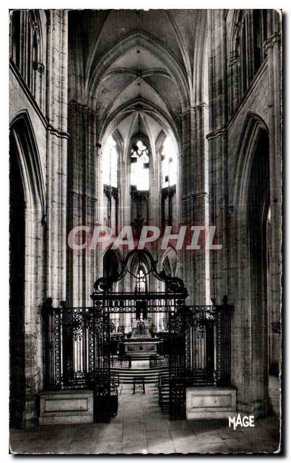 CPA Auxerre Abbaye St Germain Nef principale