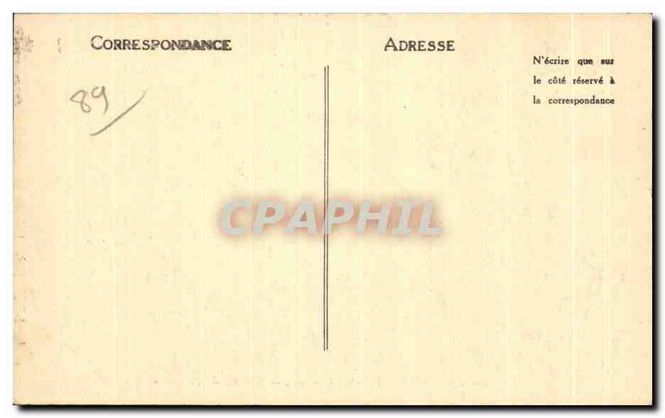 CPA Chateau d Ancy le Franc Galerie de Pharsale — Back