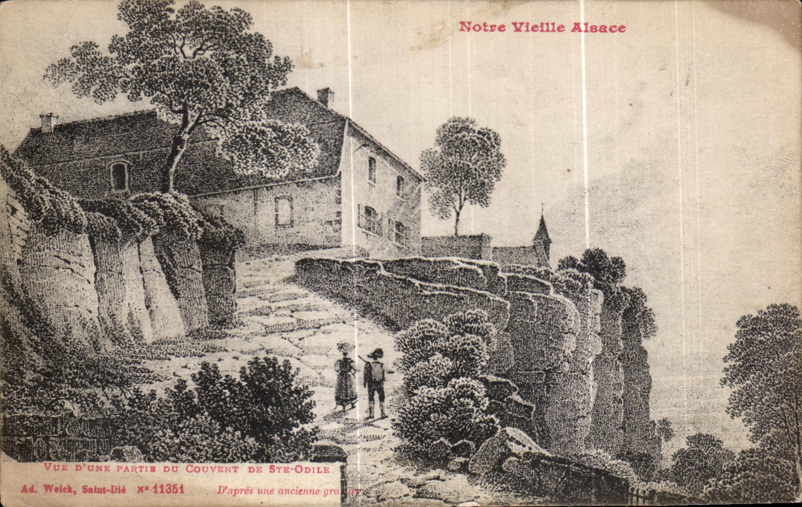 Vue d'une partie du couvent de Ste-Odile — Ad. Weick, Saint-Dié, n° 11351