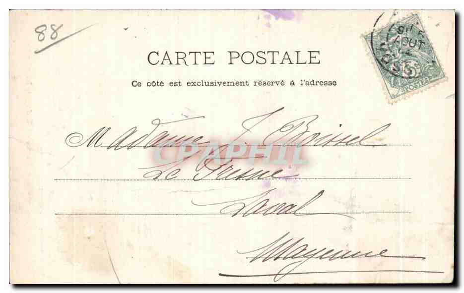 CPA La Lorraine illustree environs de Vittel Chevre Roche L Ermitage de Saint Antoine Goat  — Verso