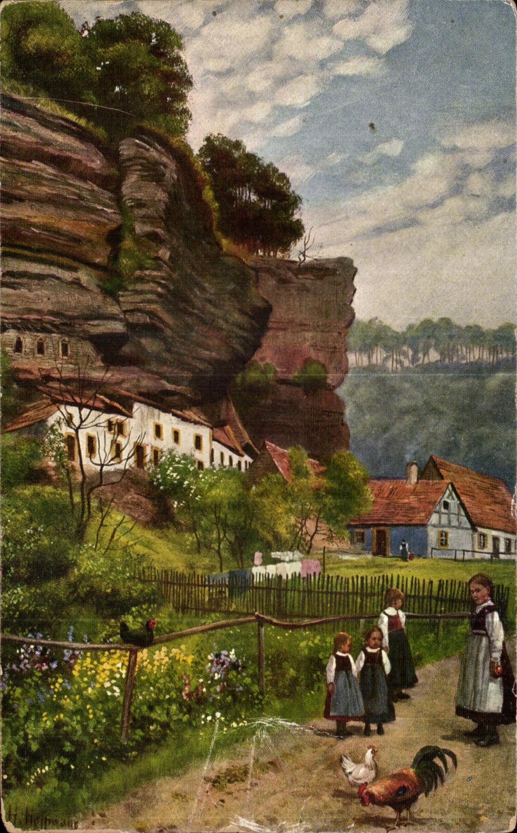 CPA Village a la campagne 