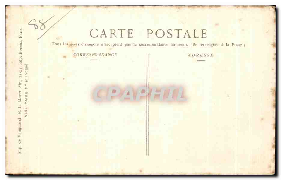 CPA Guerre Gerbeviller Une rue en ruines — Verso