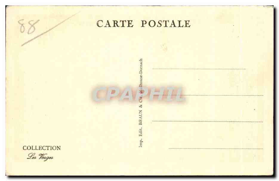 Echappée sur le Val d'Ajol — vue panoramique — série 5201c, édit. Braun & Cie, Dornach — Rückseite