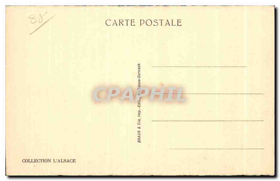 Fontaine et Tour des Bouchers — Ribeauvillé — Braun & Cie, Imp.-Edit., Ribeauvillé — Verso