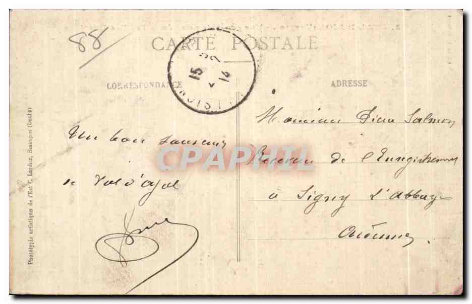 CPA Val d Ajol Vue generale prise de la Feuillee Dorothee — Rückseite