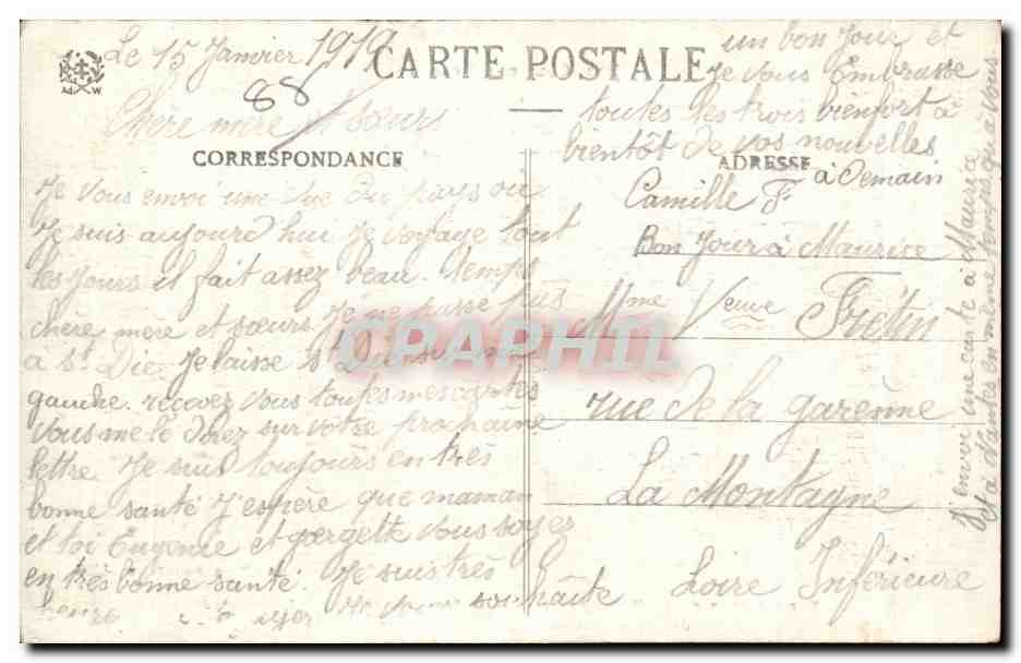 CPA Vue d ensemble de l hotel francais de la Schlucht et de ses dependances  — Rückseite