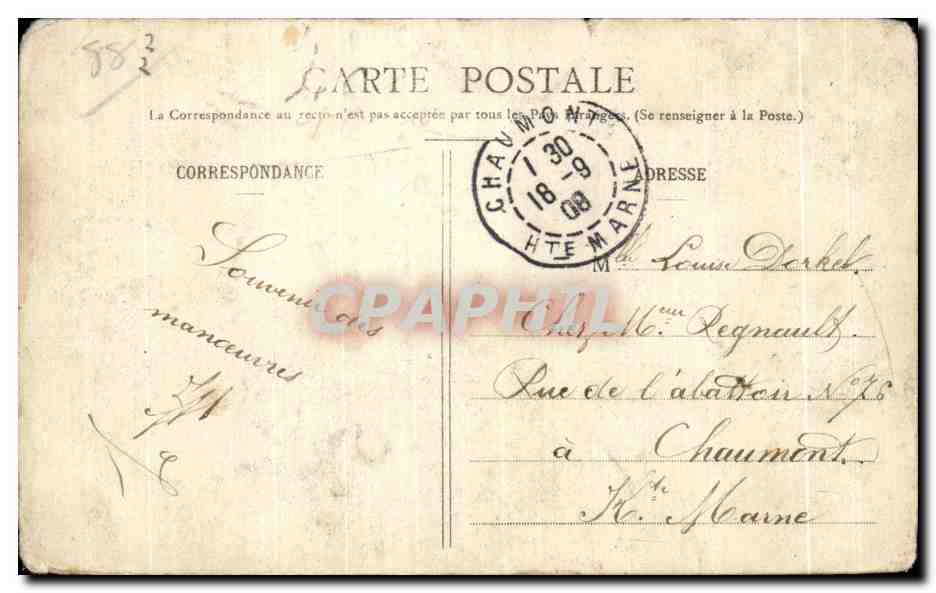 Vintage Postcard Portieux General View of Portieux — Back