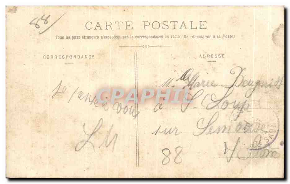 CPA St Maurice sur Moselle avec ballon d Alsace — Verso