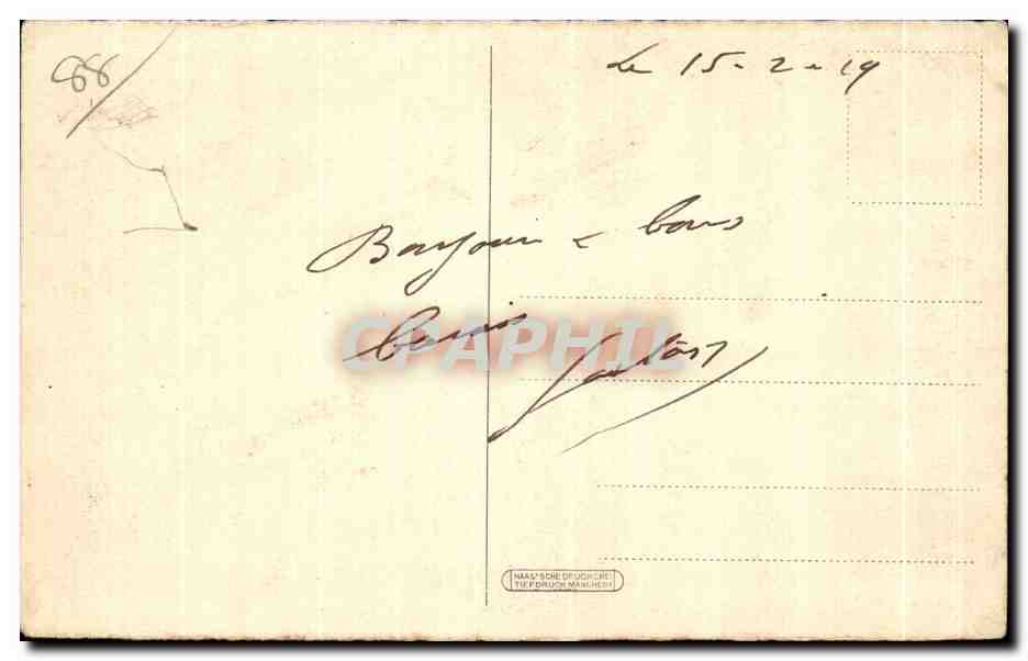 Glasborn am Barrenkopf gegenüber Hohneck (Münstertal) — Südliche Vogesen — Verleger nicht sichtbar — Rückseite