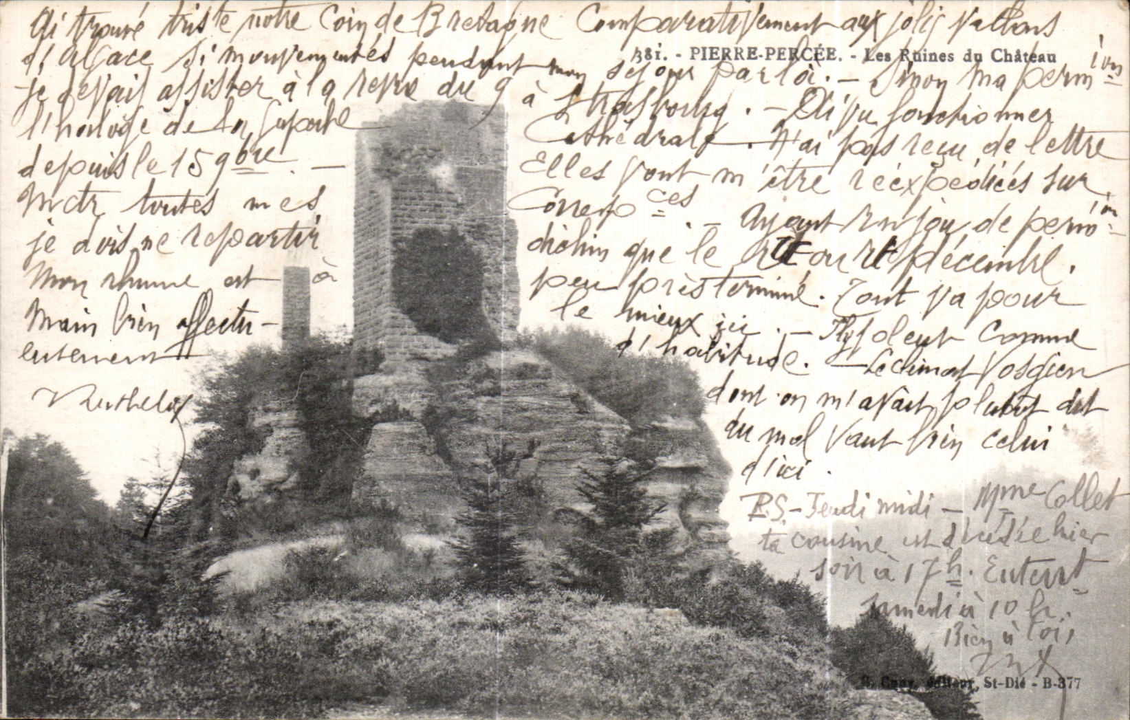 CPA Pierre Percee Les Ruines du Chateau