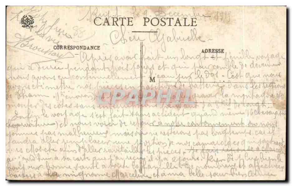 CPA Au Ballon de Servance Sentier des mulets Arrivee au col de la Pransiere — Rückseite