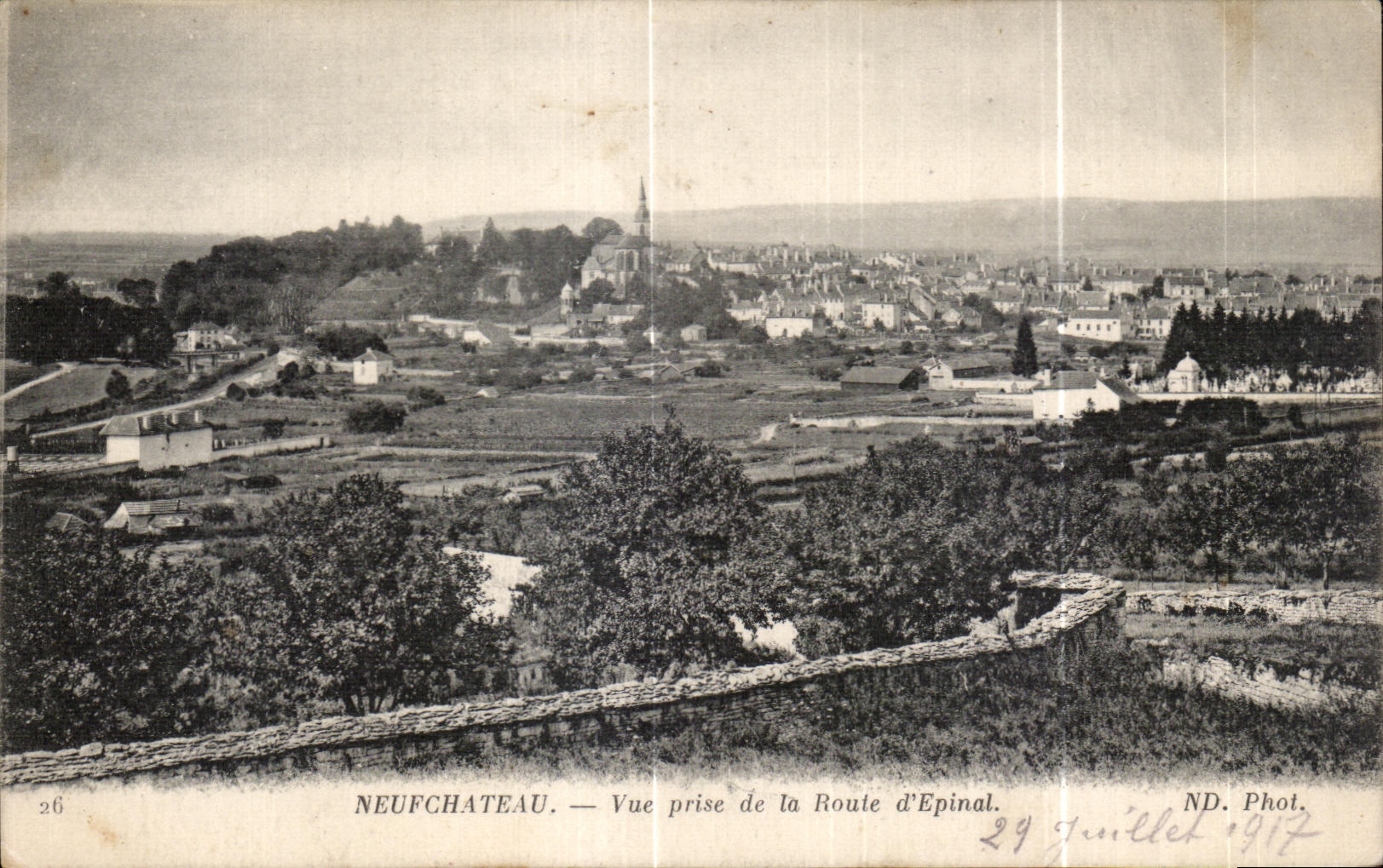 CPA Neufchateau Vue prise de la Route d Epinal