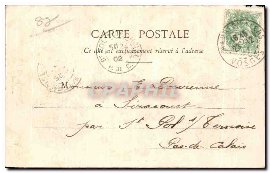 CPA Rambervillers le Vannes des Battants Enfants — Rückseite