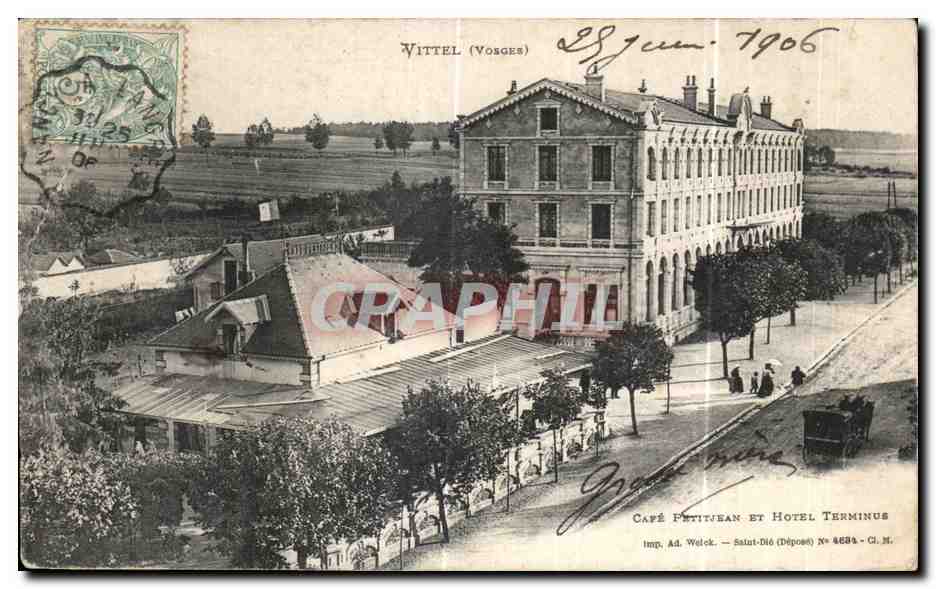 CPA Vittel (Vosges) Cape Petitjean Et Hotel Terminus