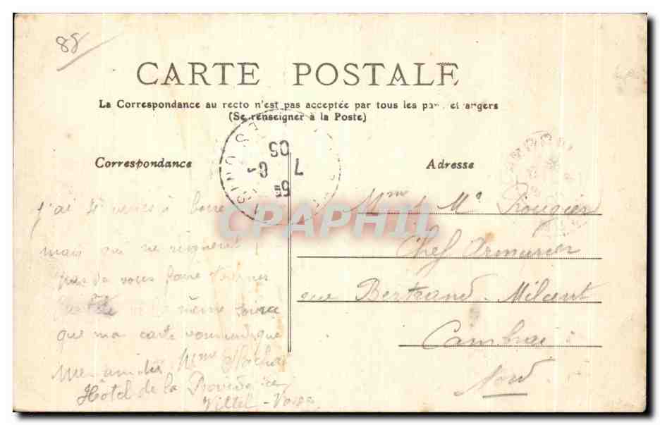 CPA Vittel Source Marie — Rückseite