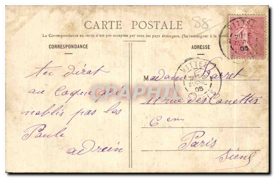 CPA Vittel La Grande Source — Rückseite