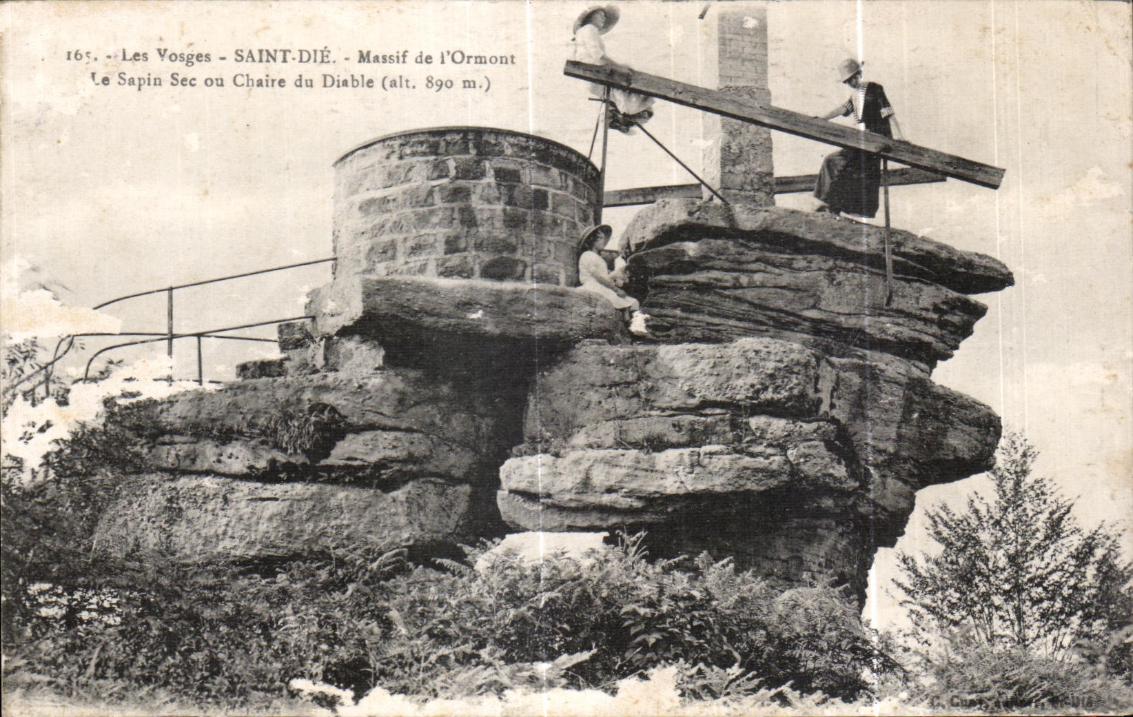 CPA Les Vosges Saint Die Massif de L ormont Le Sapin Sec ou Chaire Du Diable 