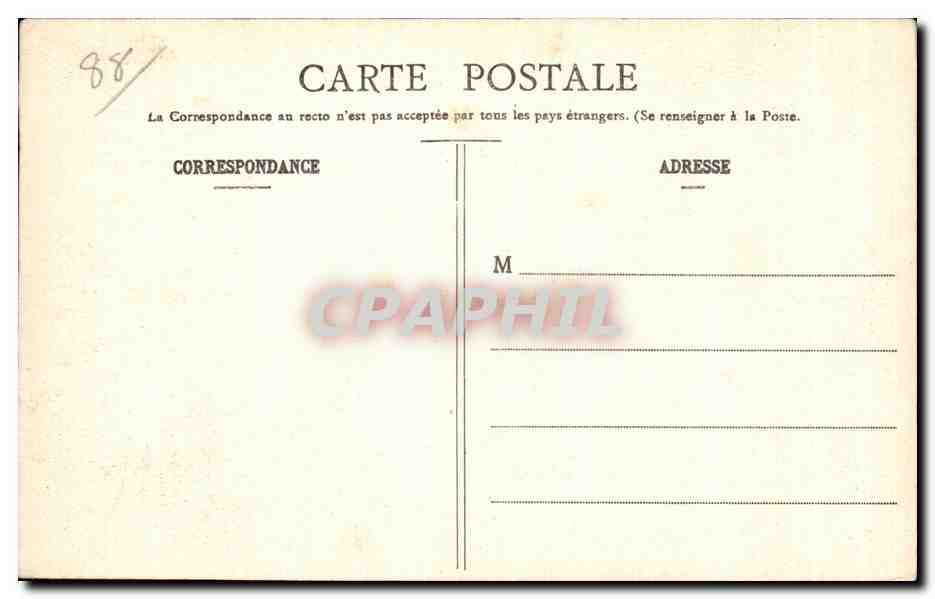 CPA Saint Die Meurthe Au Dessus De La Vanne De Pierre — Rückseite