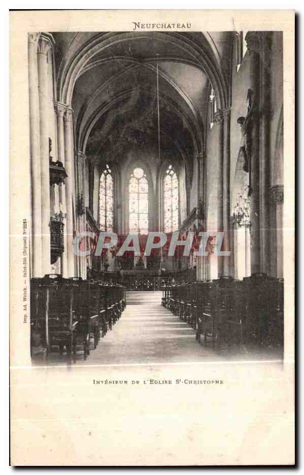 CPA Neufchateau Interieur de l eglise St Christophe 