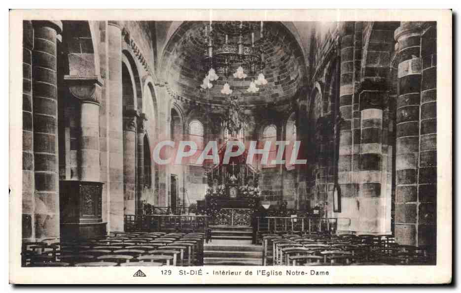 CPA Saint Die Interieur de L Eglise Notre Dame