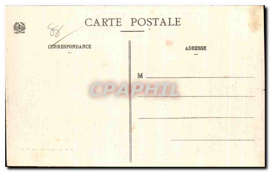 CPA Saint Die Rue du 10eme bataillon Maisons incendiees Militaria  — Rückseite