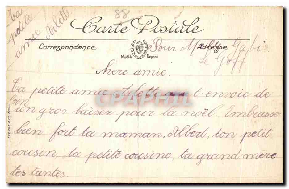 CPA Remiremont Caserne Marion Militaria  — Rückseite