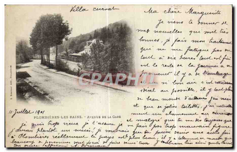 CPA Plombieres Les Bains Avenue De La Gare