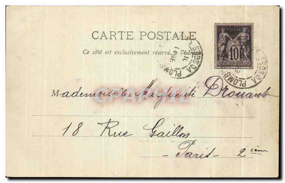CPA Plombieres Les Bains Avenue De La Gare — Verso