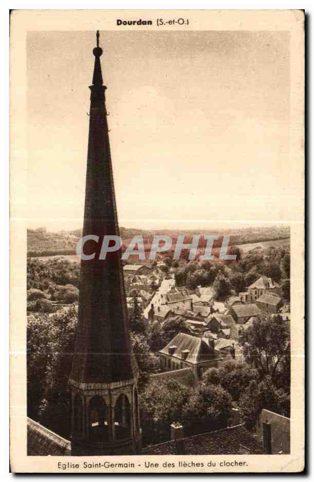 CPA Dourdan Eglise Saint Germain Une des lieches du clocher