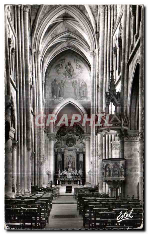 Intérieur de l'église Saint-Germain de Dourdan — nef — Éditeur Etel
