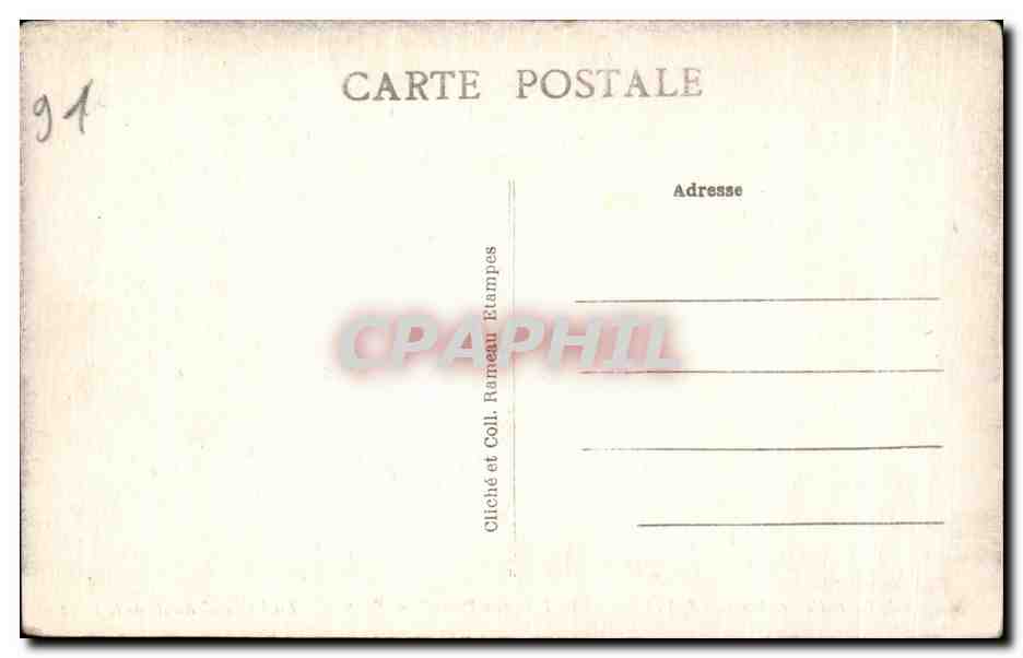 Maison de Retraite des Mutilés de VILLE LEBRUN, par Dourdan (S.-et-O.) — La Pièce d'eau dans le Parc — Verso