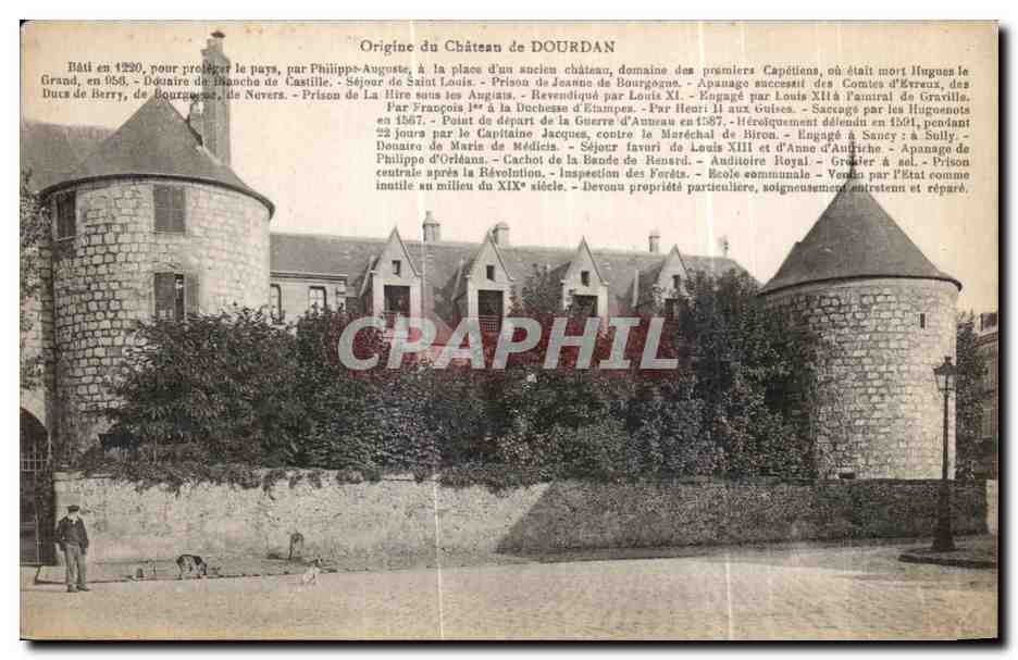 CPA Origine du Chateau de Dourdan Basi par Philippe Auguste 