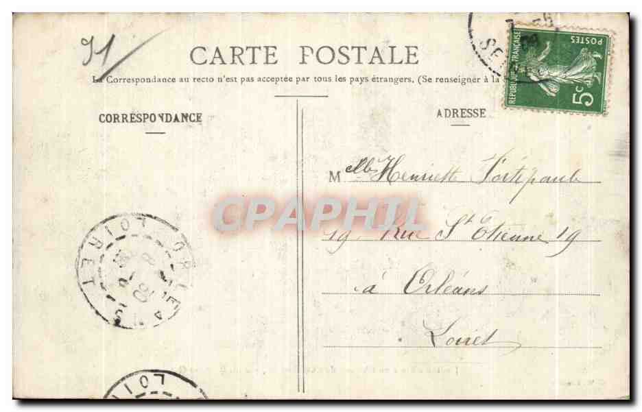 CPA Jardins d hiver du Chateau de Courance par Milly — Rückseite