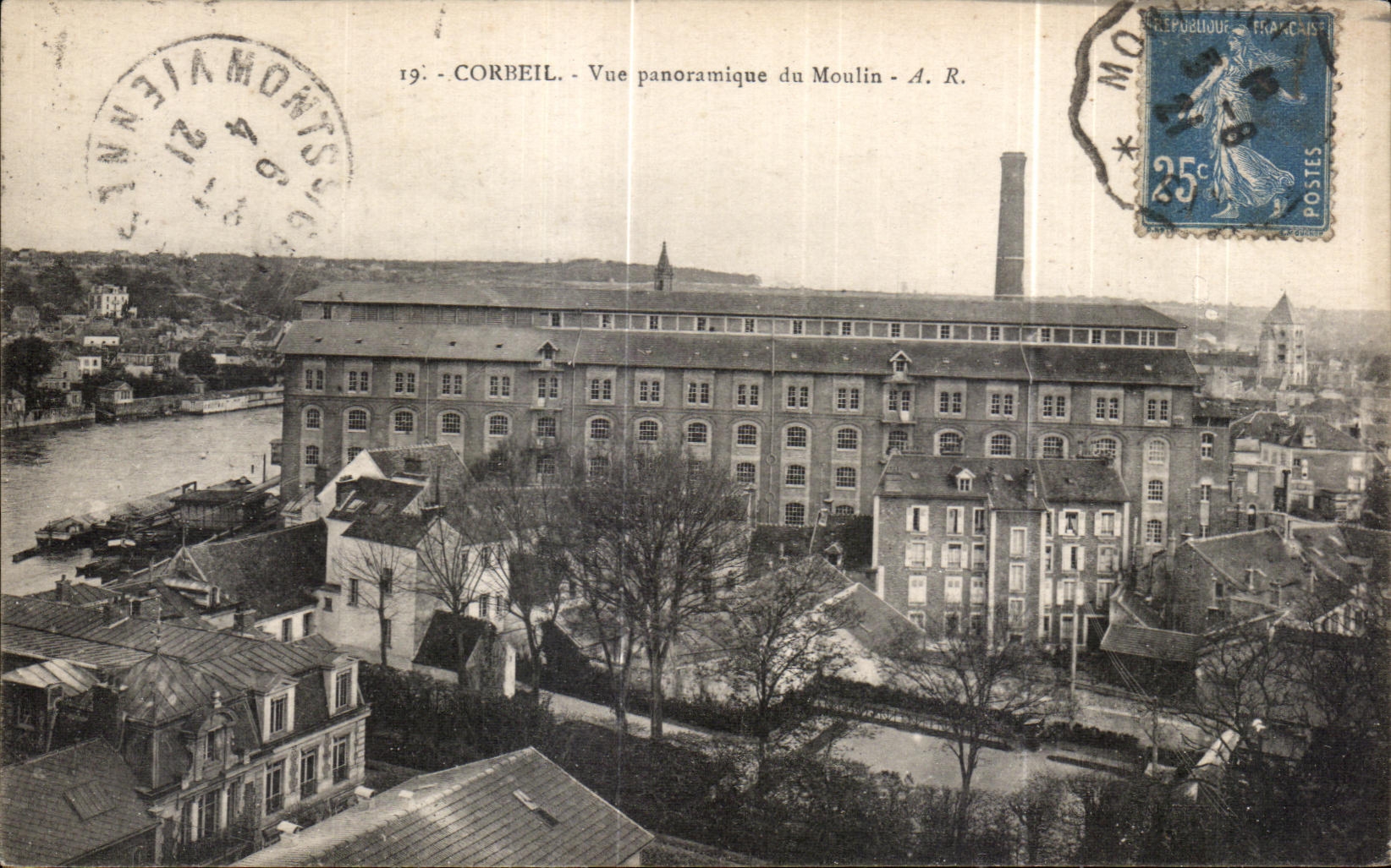 CPA Corbeil Vue panoramique du Moulin