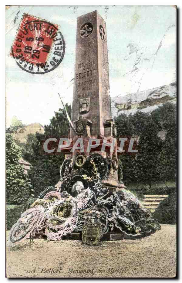 CPA Belfort Monunent des Mobiles Militaria 
