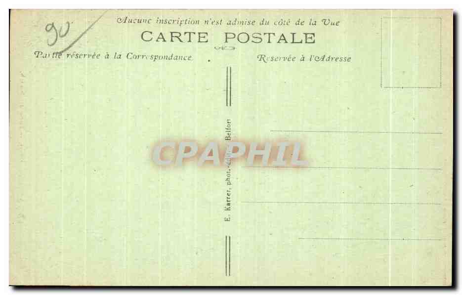 CPA Belfort (Haut Rhin) Porte de Brisach — Verso