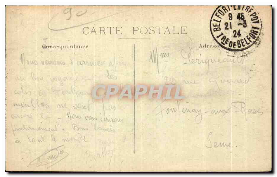 CPA Belfort La Savoureuse — Verso