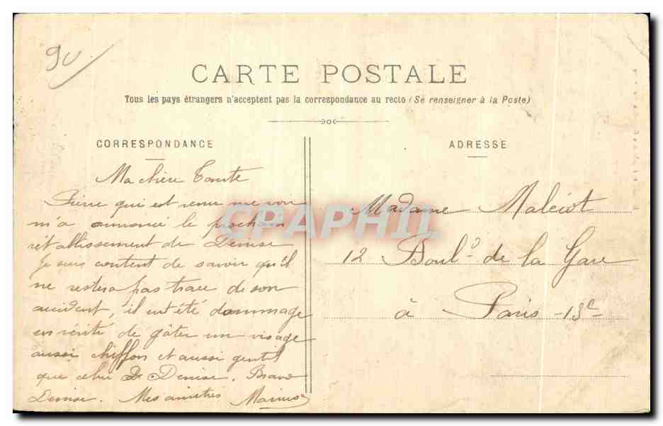 CPA Belfort le La Miotte — Verso