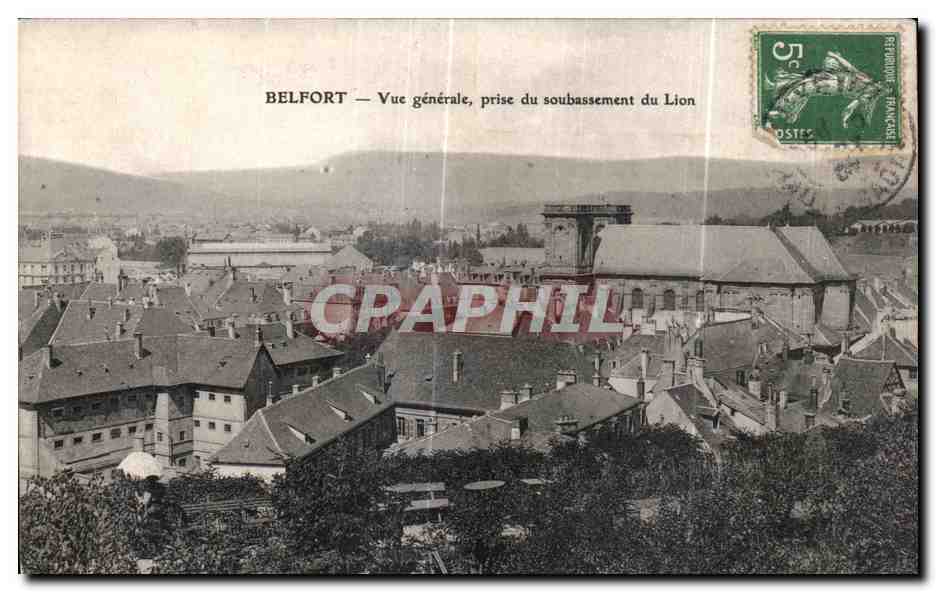 CPA Belfort Vue generale prise du soubassement du Lion