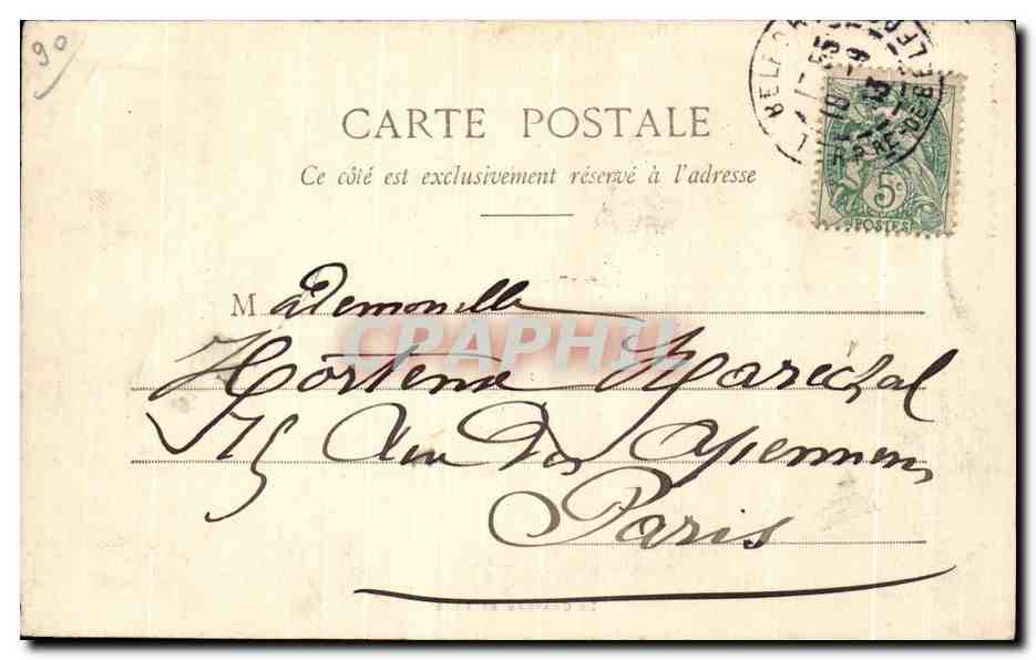 CPA Belfort Le Chateau Et Lion — Rückseite