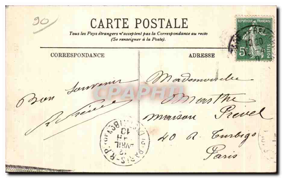 CPA Belfort Le Monument des Mobiles Militaria Enfant  — Verso