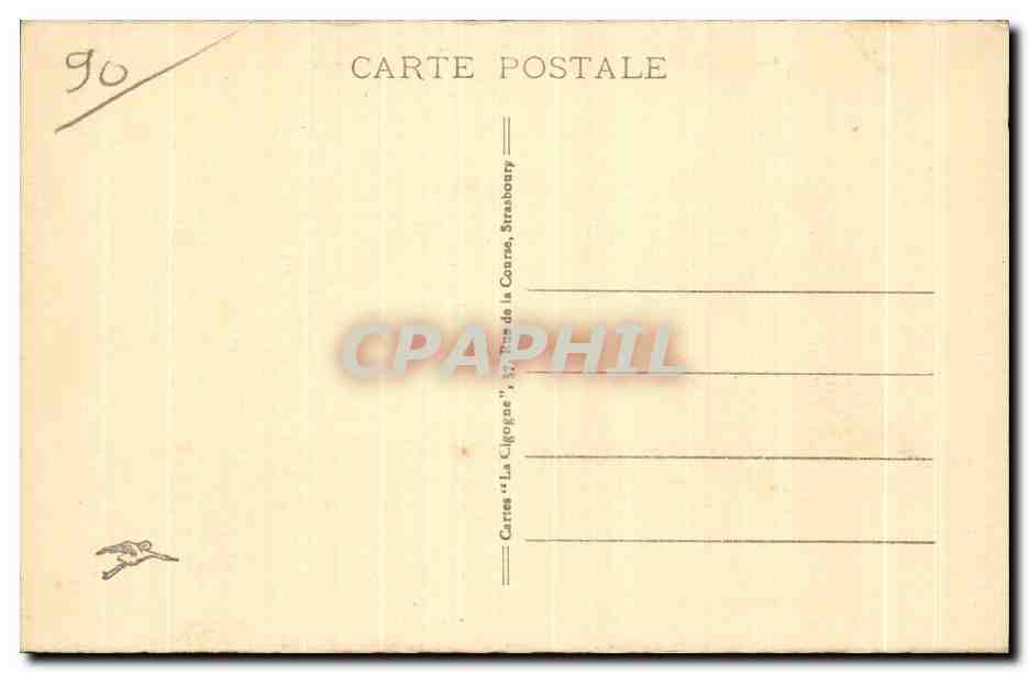 CPA Belfort Le Pont Carnot sur la Savoureuse et la Place Corbis — Verso